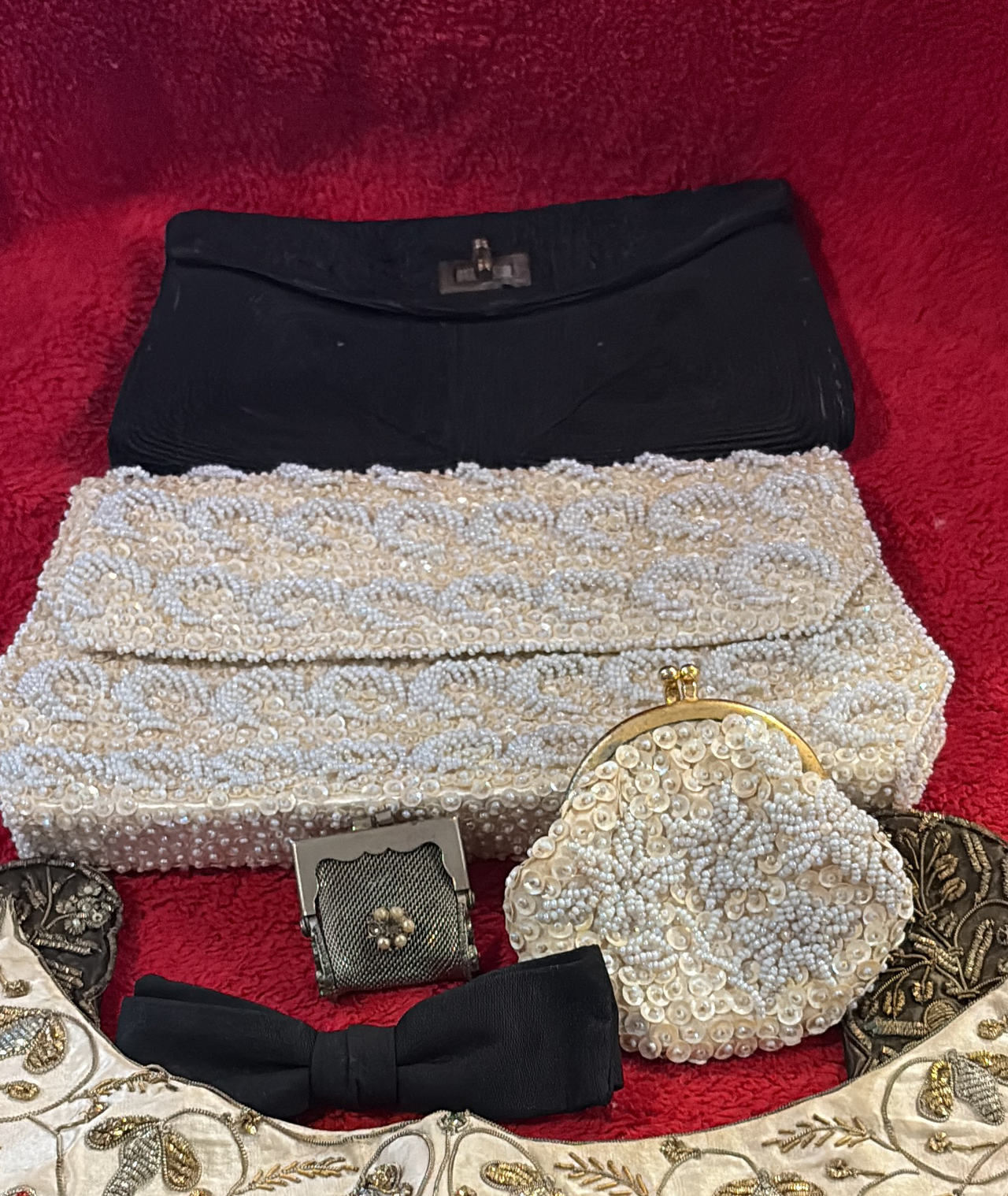 Vintage Beaded Evening Clutch Bag