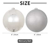 2PCS Large Christmas Ornaments Shatterproof Christmas Ball Ornaments Giant Xmas - Image 2