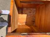 Antique Woolson Spice Co. Wooden Coffee Bin - Image 2