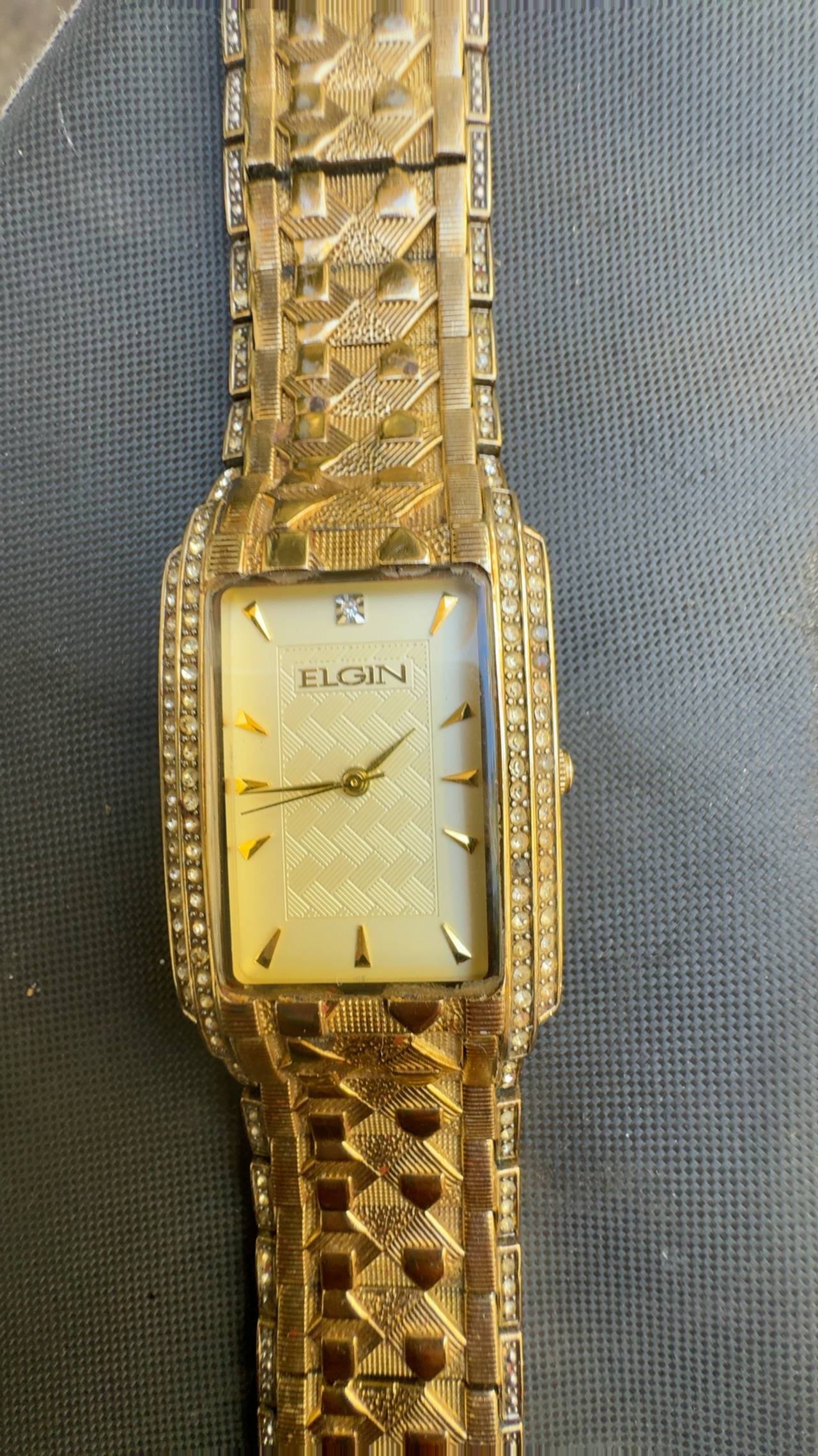 Elgin Gold-Tone Bracelet Dress Watch