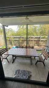 Outdoor Wooden Dining Table Set - Image 2