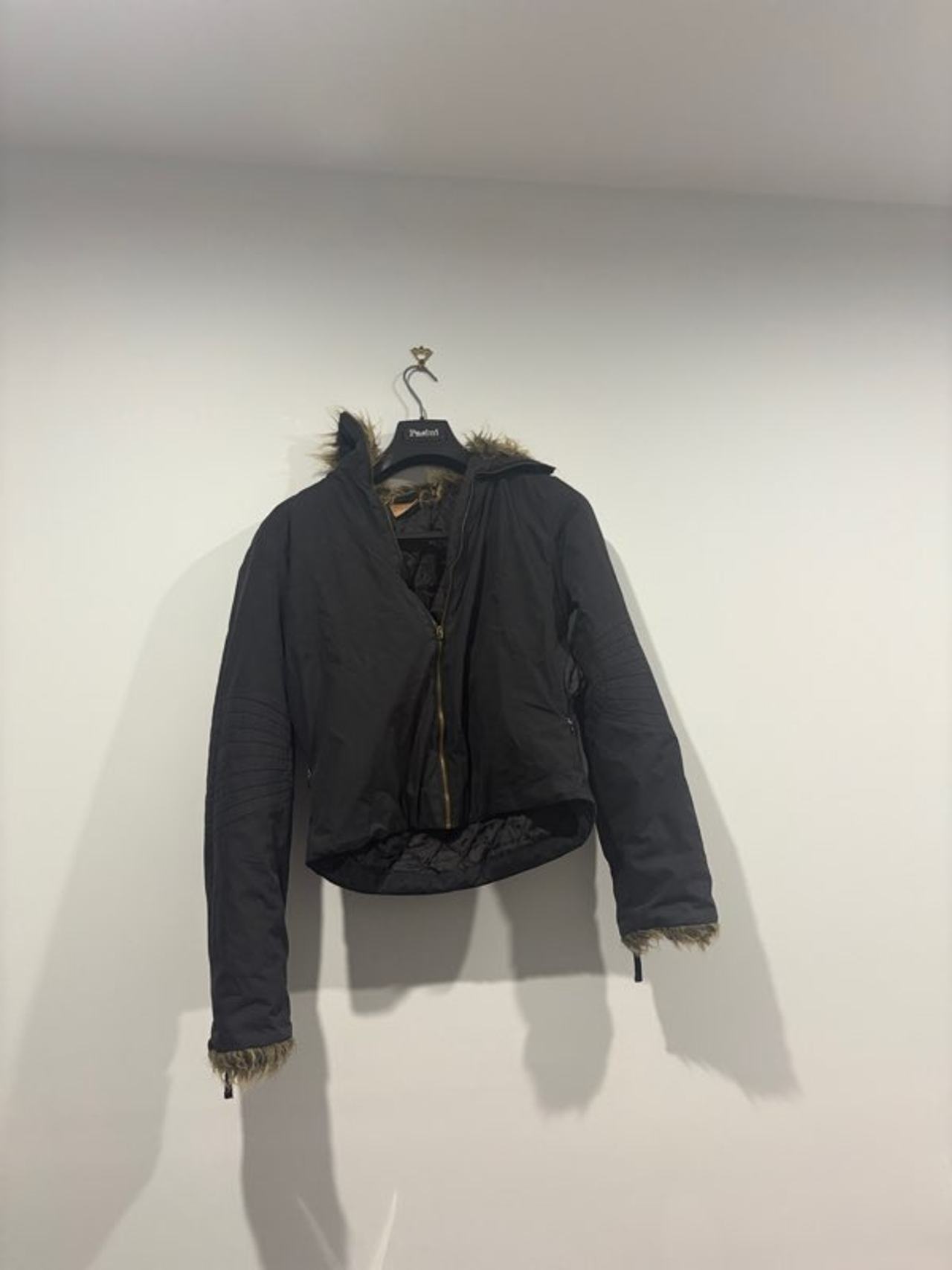 Women's Black Faux Fur Trim Jacket
