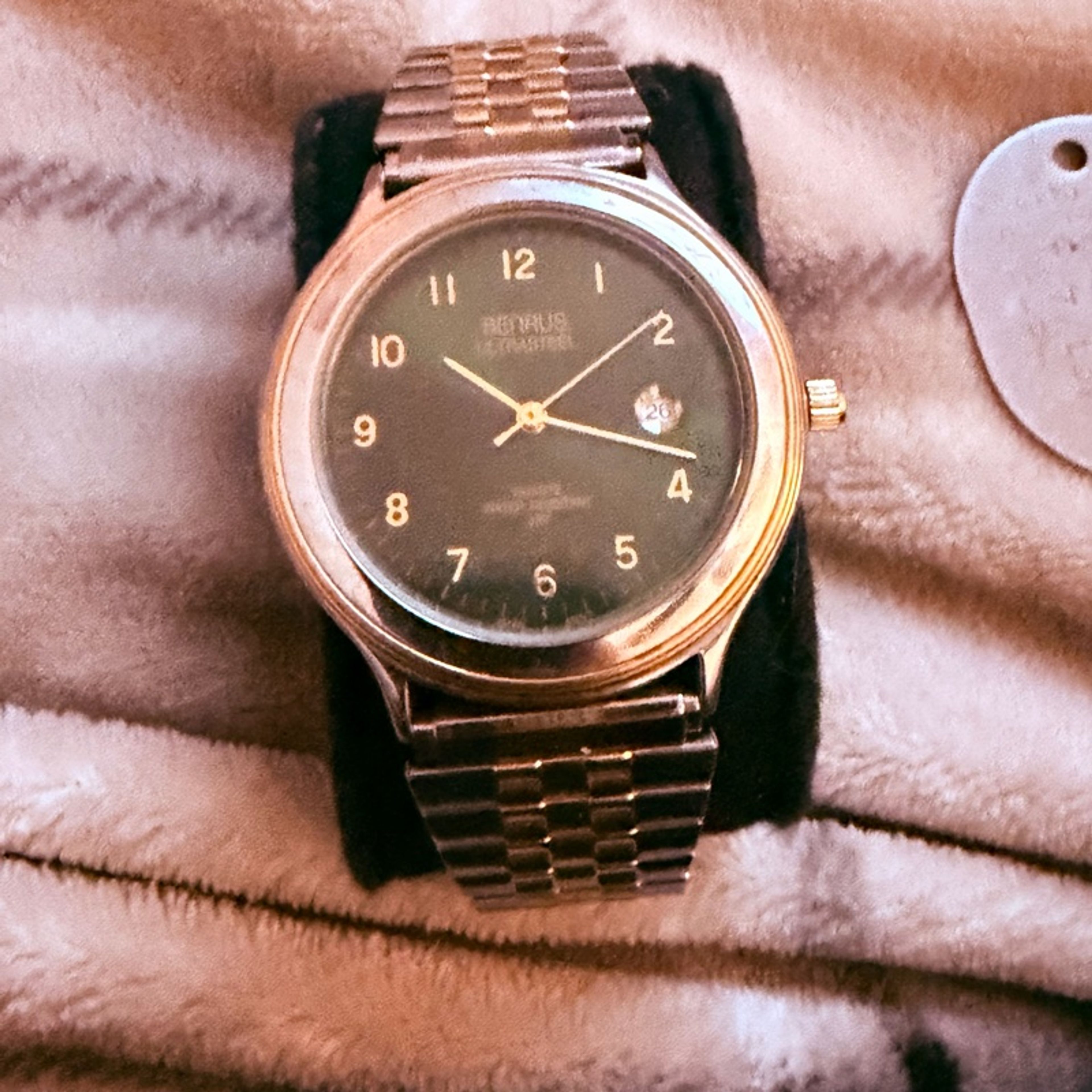 Benrus Ultrasteel 71100 Quartz Dark Blue Dial