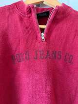 Ralph Lauren Red Quarter Zip Sweater LOOK AT MEASUREMENTS SMALL  - Image 5