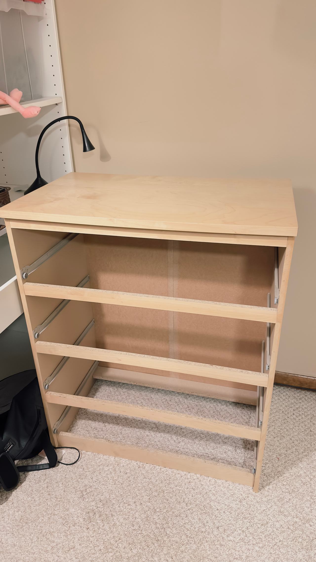 IKEA Malm 4-drawer chest of drawers. No broken wood our pulled hardware.