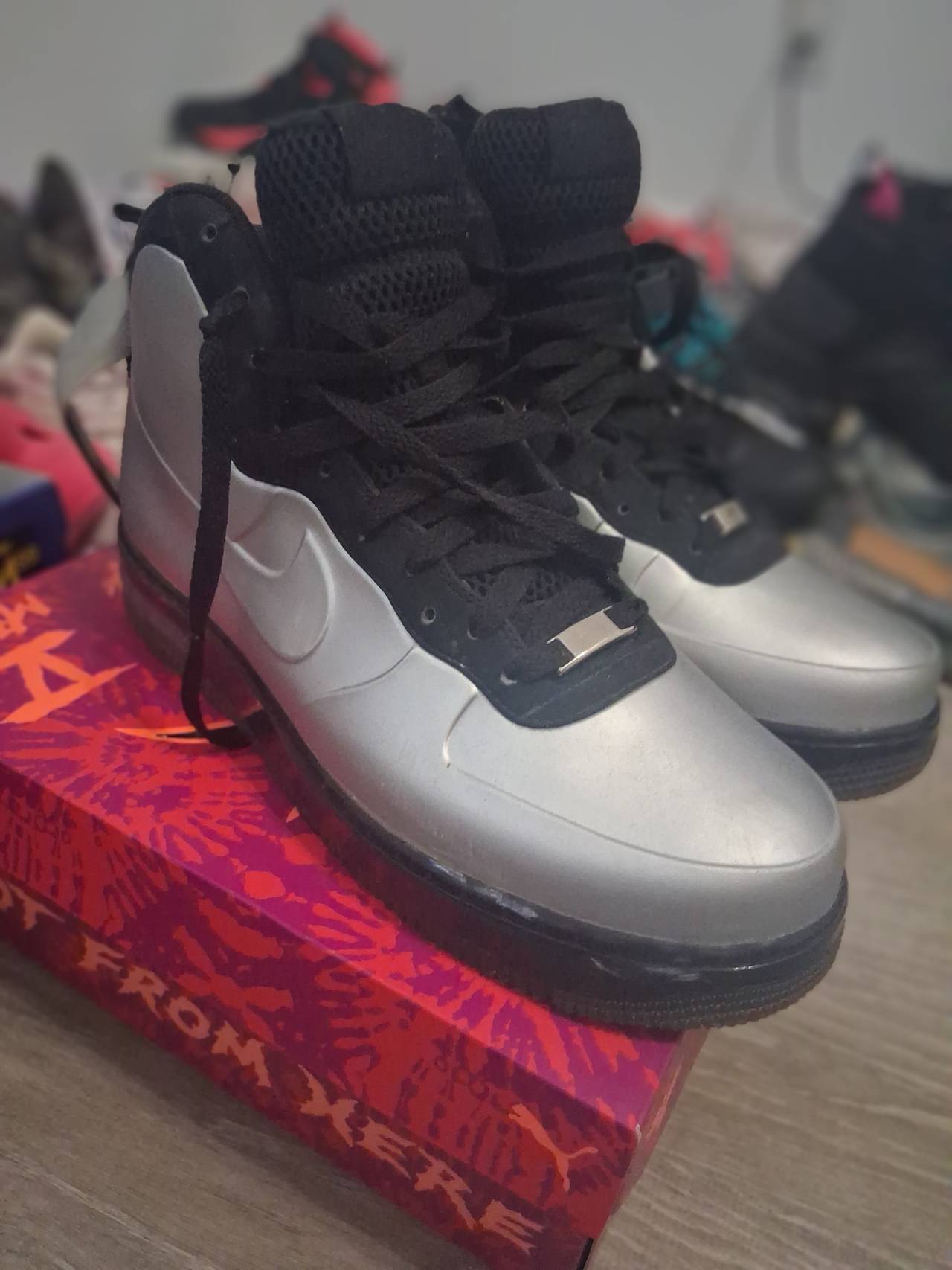 Nike Air Force 1 High Foamposite Metallic Silver