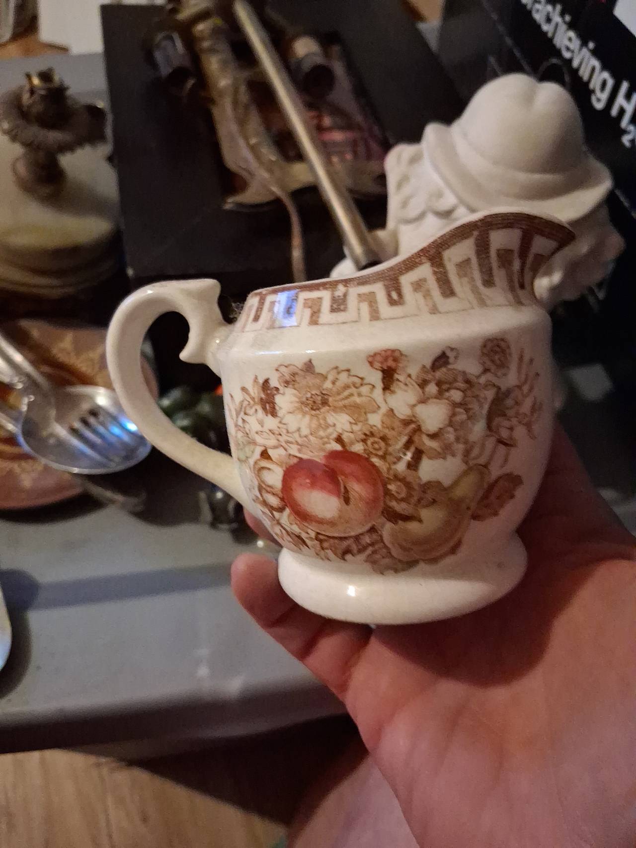 Mason's Patent Ironstone Fruit Basket Creamer
