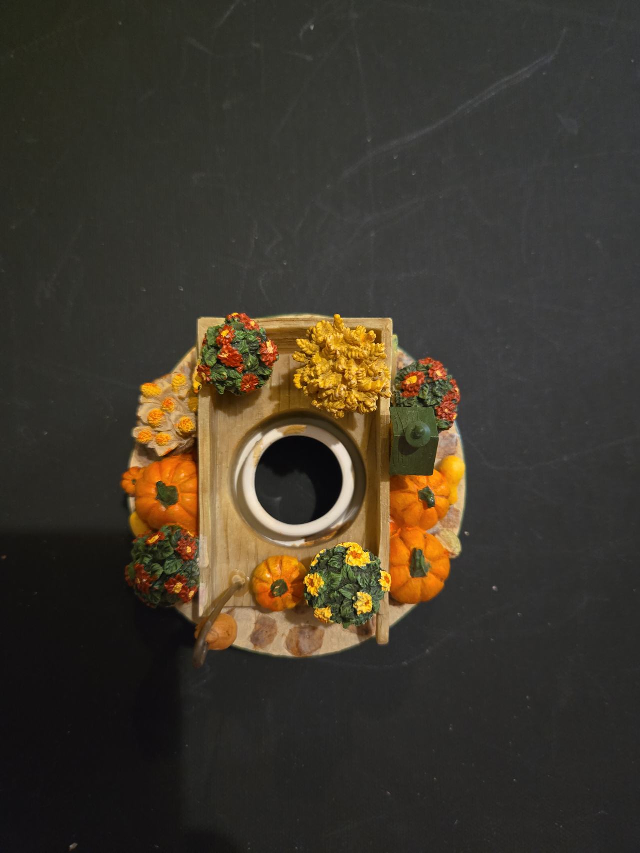 Candle Capper S'Topper. Fall Harvest Pumpkin Cart jar topper