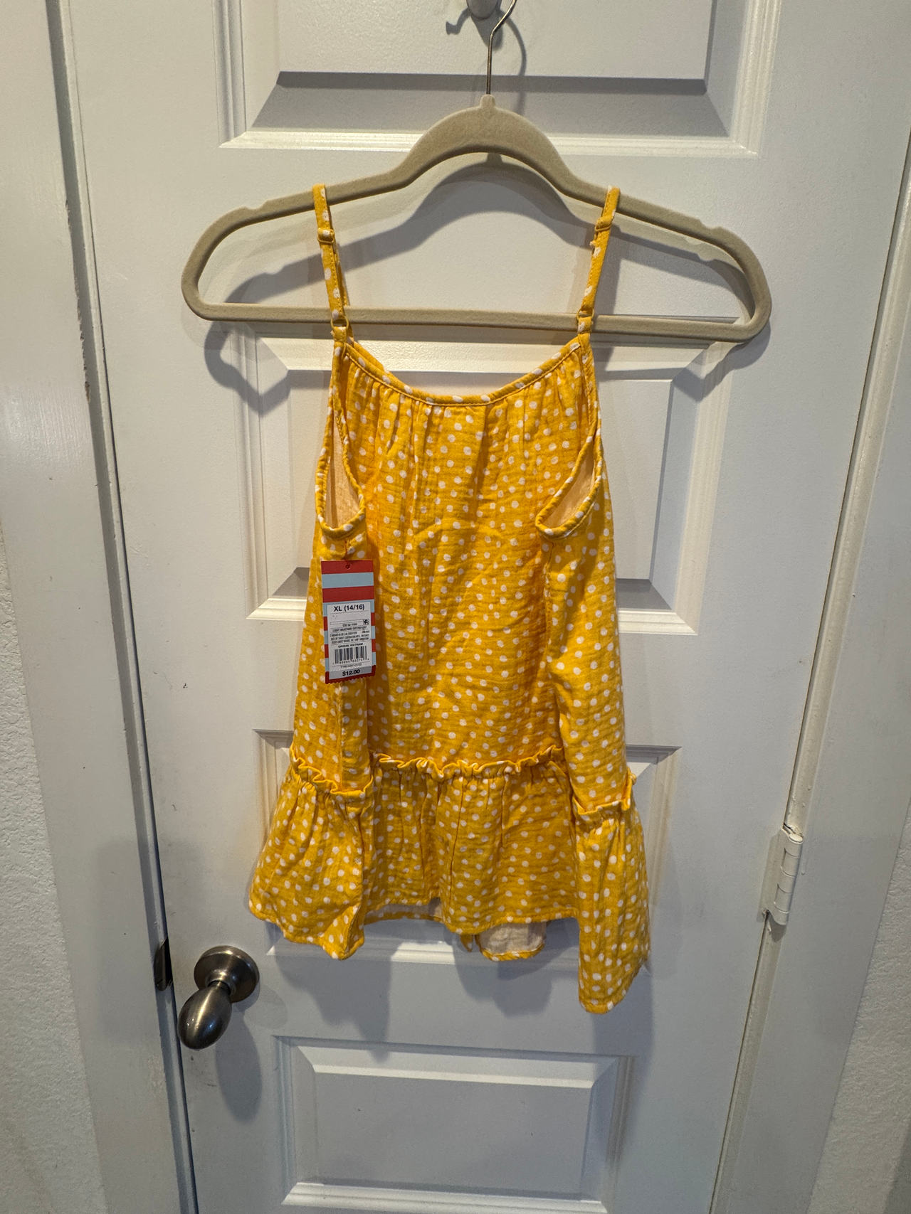 Cat & Jack Girls' Polka Dot Ruffle Tank Top