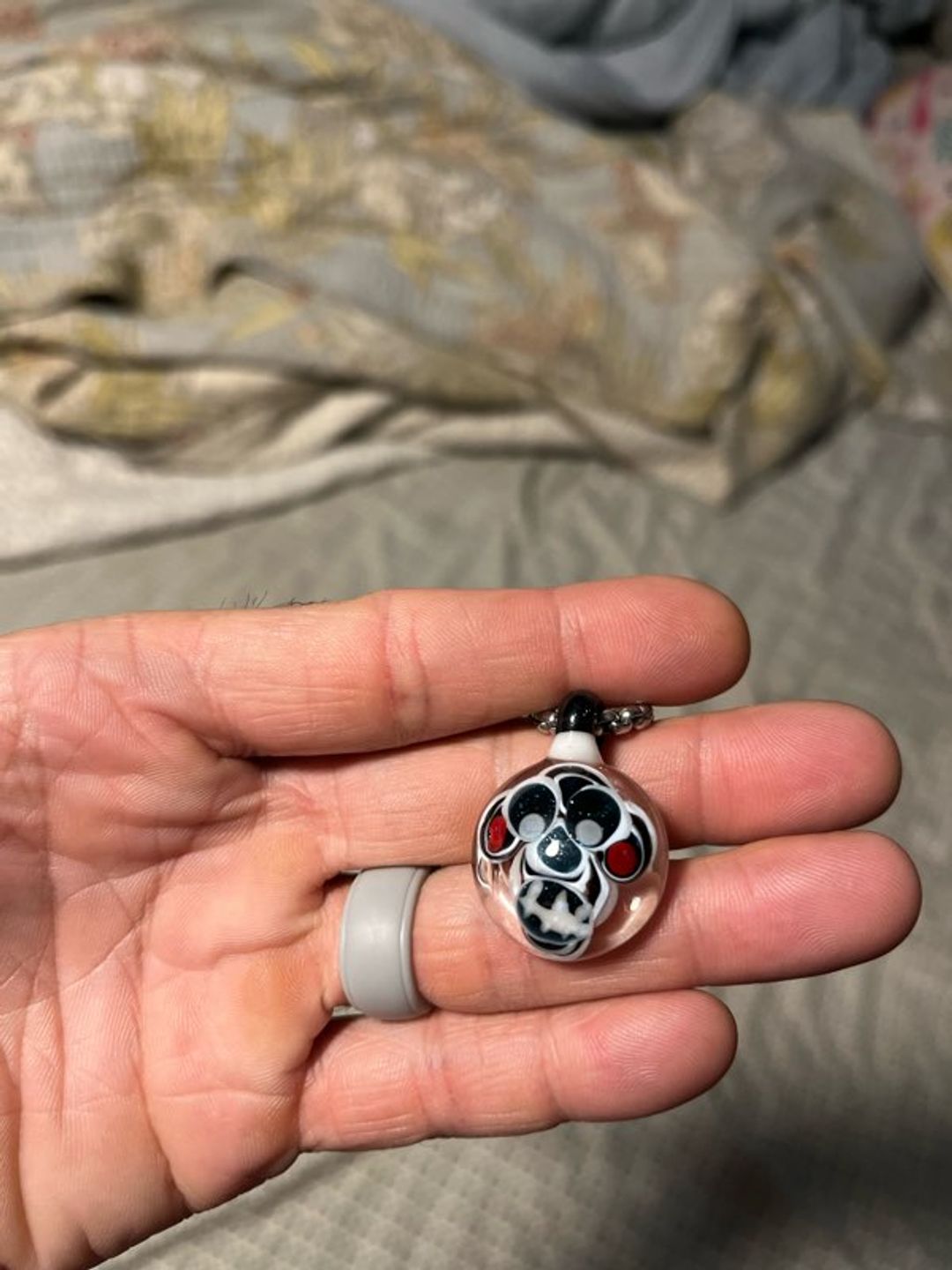 Glass monkey dot stack Pendant 