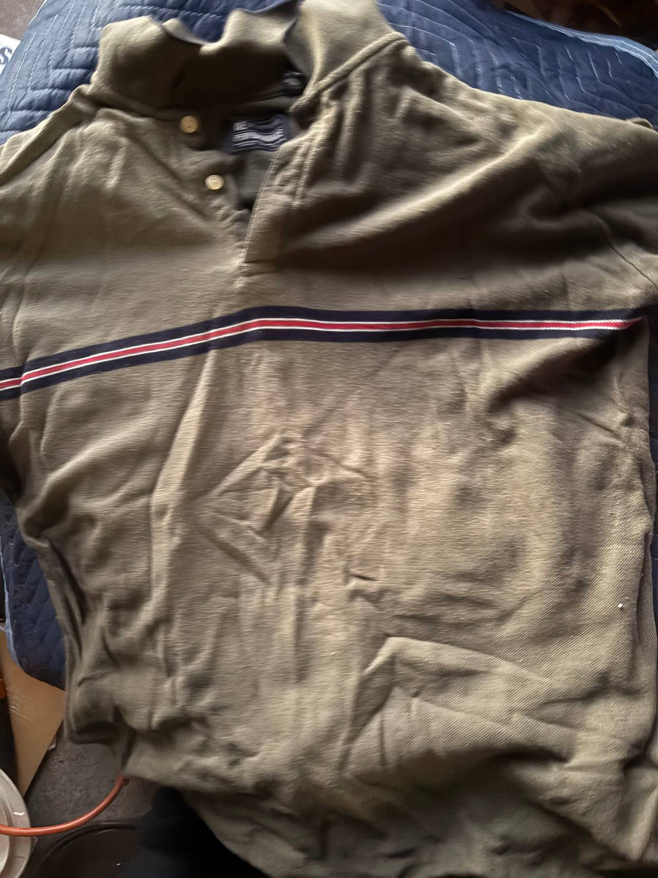 American Eagle Men's Long Sleeve Henley Shirt Gray