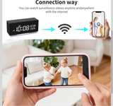 5G WiFi Hidden Camera Alarm Clock 1080p Spy Cam - Image 4