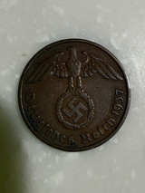 1937 German 2 Reichspfennig Coin E24 - Image 1
