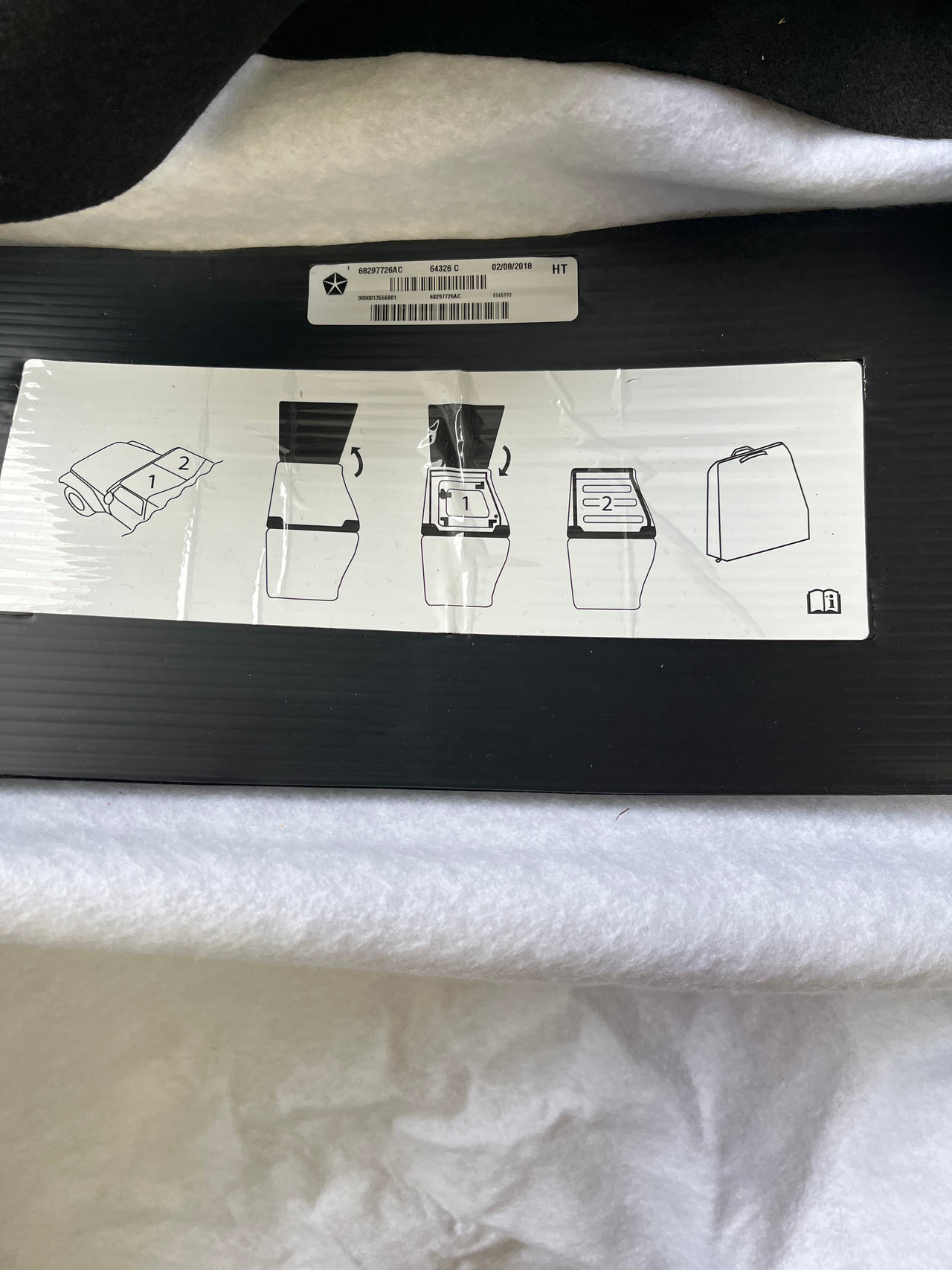 Jeep Wrangler Hardtop Freedom Panel Storage Bag MOPAR