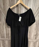 Hot Topic Black Lace-Up Cinched Bust Dress - Image 1