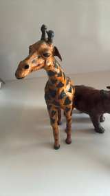 Vintage Handcrafted Leather Animal Figurines - Image 4