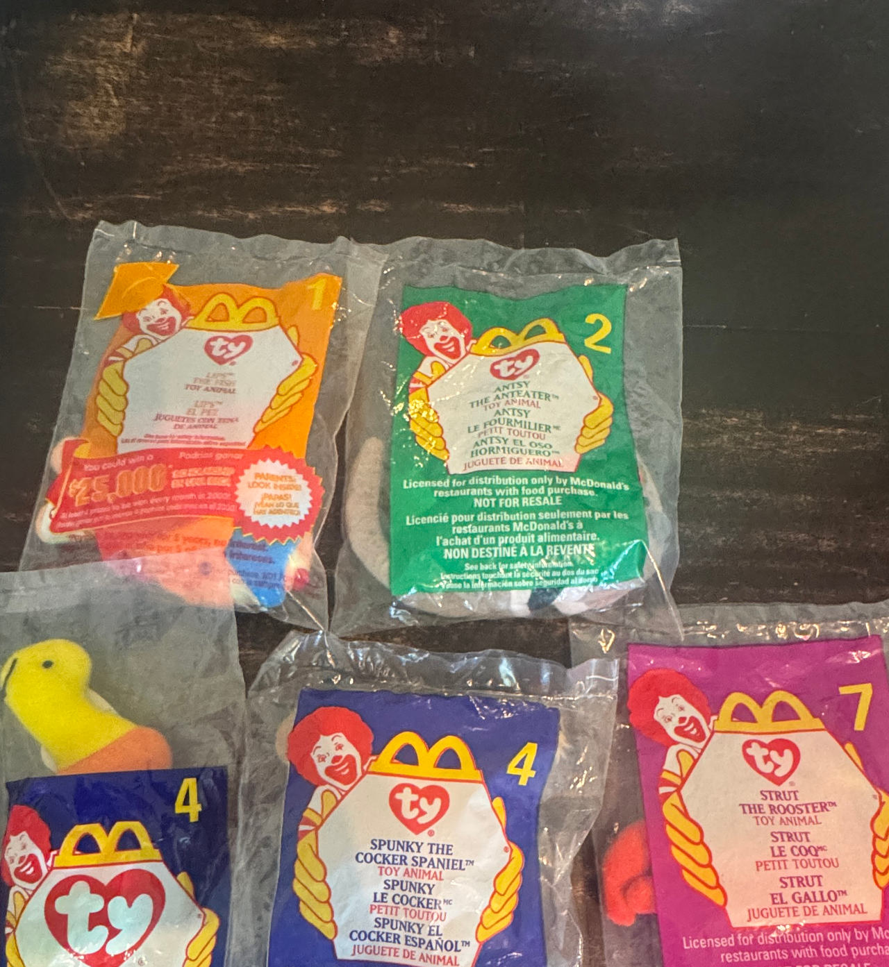 McDonald's Ty Teenie Beanie Babies 1999 Collection
