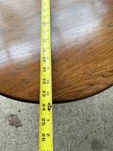 Round Wooden Pedestal Side Table - Image 5