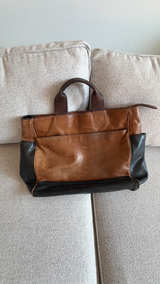 Coach Bleecker Leather Tote Brown/Black - Image 3