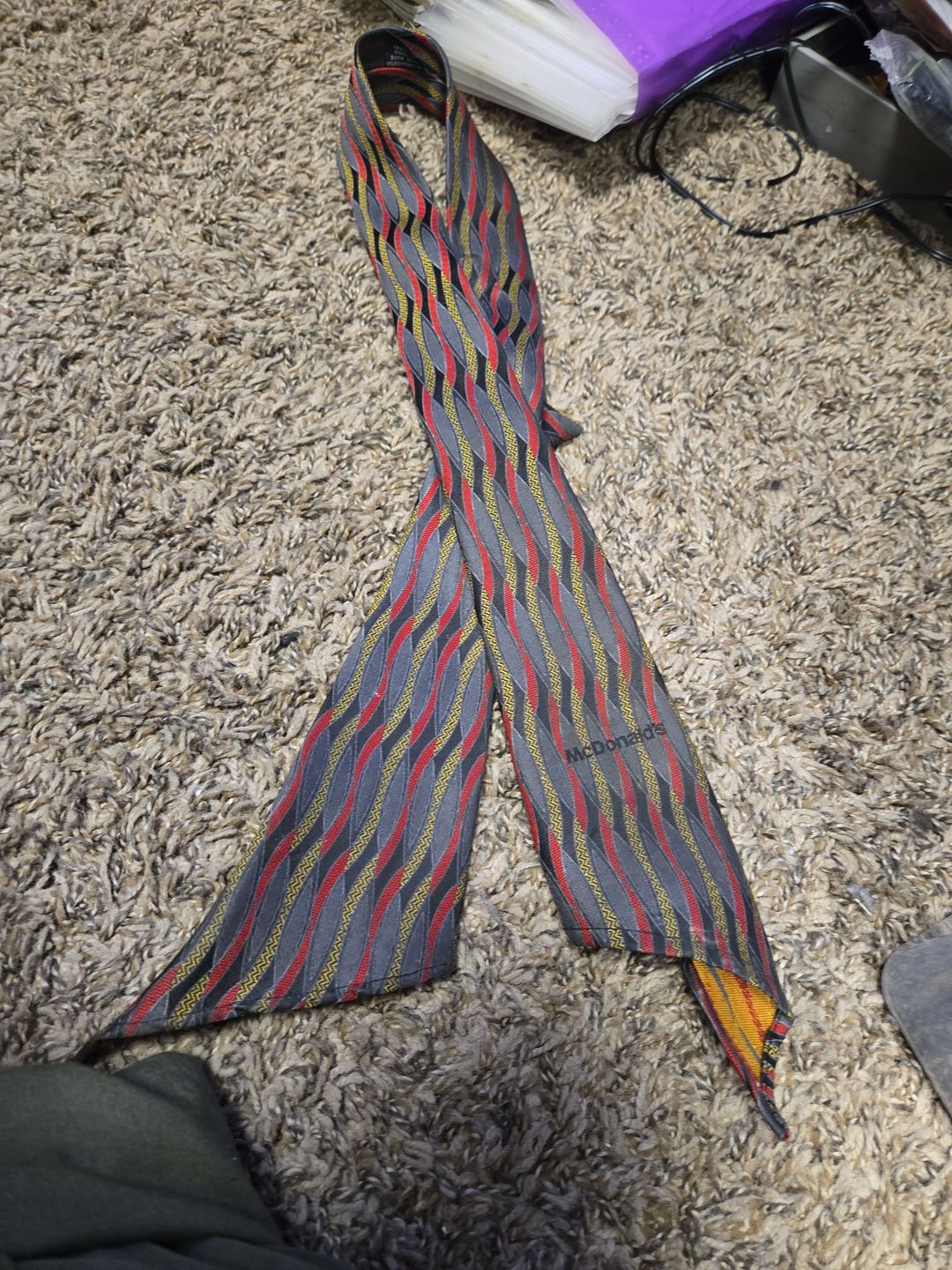 Vintage McDonald's Employee Uniform Tie