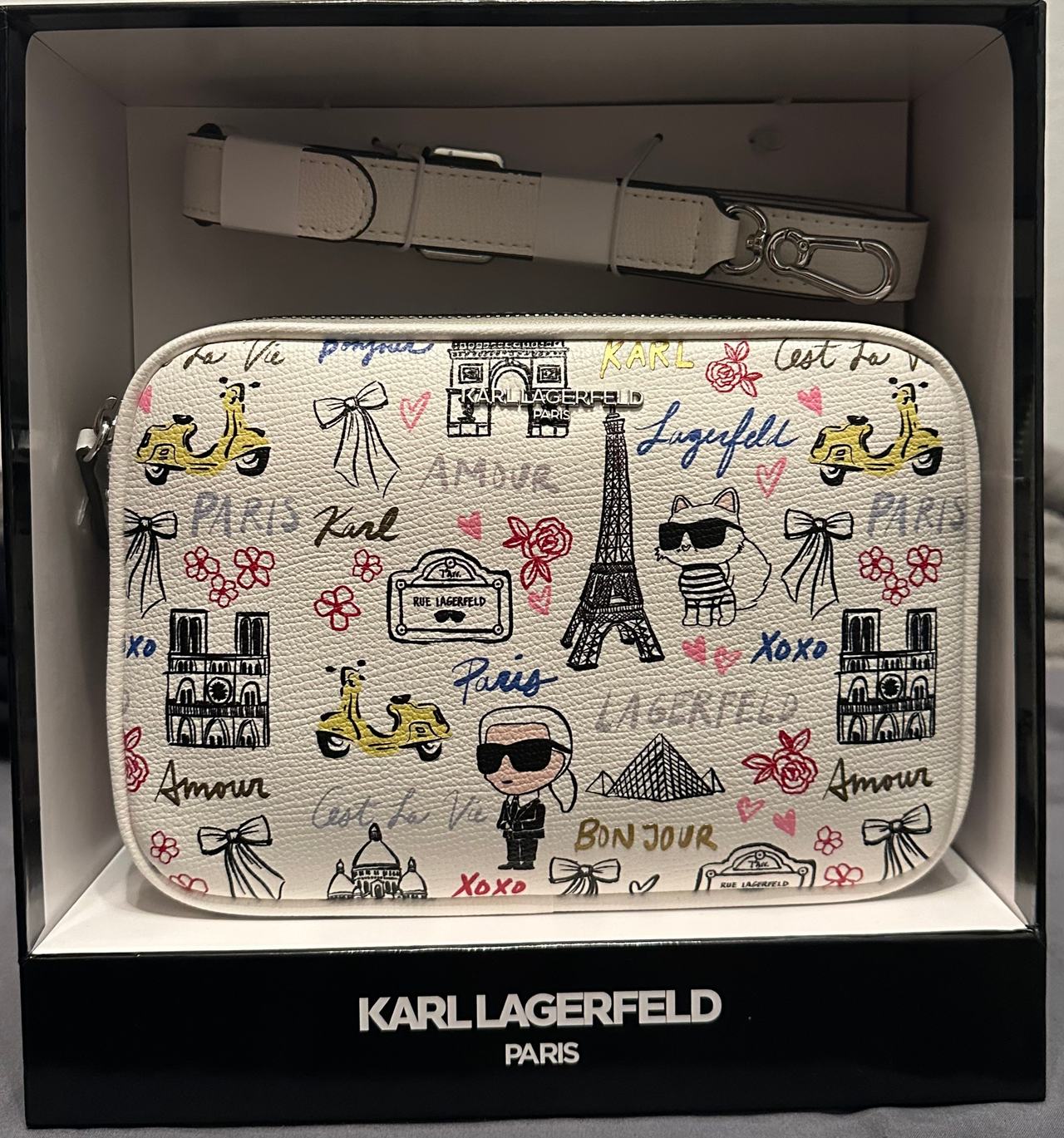 Karl Lagerfeld Paris Maybelle Crossbody Bag Paris Graffiti