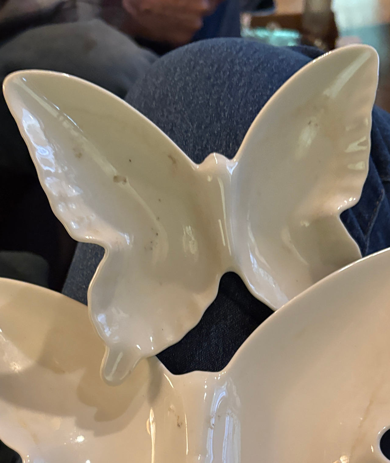 Vintage Ceramic Butterfly Trinket Dish