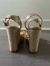 BCBGeneration Yellow Patent Wedge Sandals 6.5 - Image 5