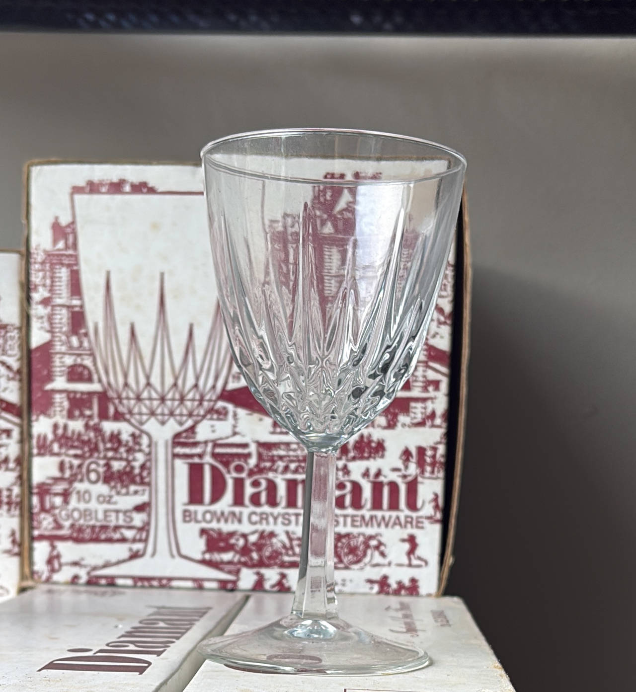 Cristal d'Arques Durand Diamant Blown Crystal Goblet, 18 glasses