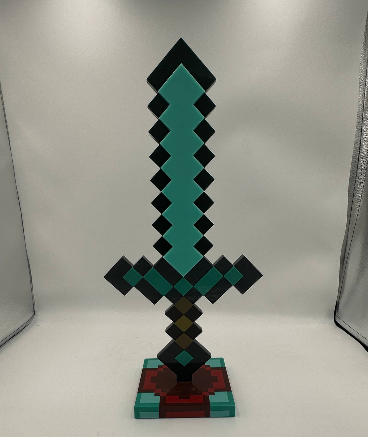 Minecraft Diamond Sword Light with Display Stand