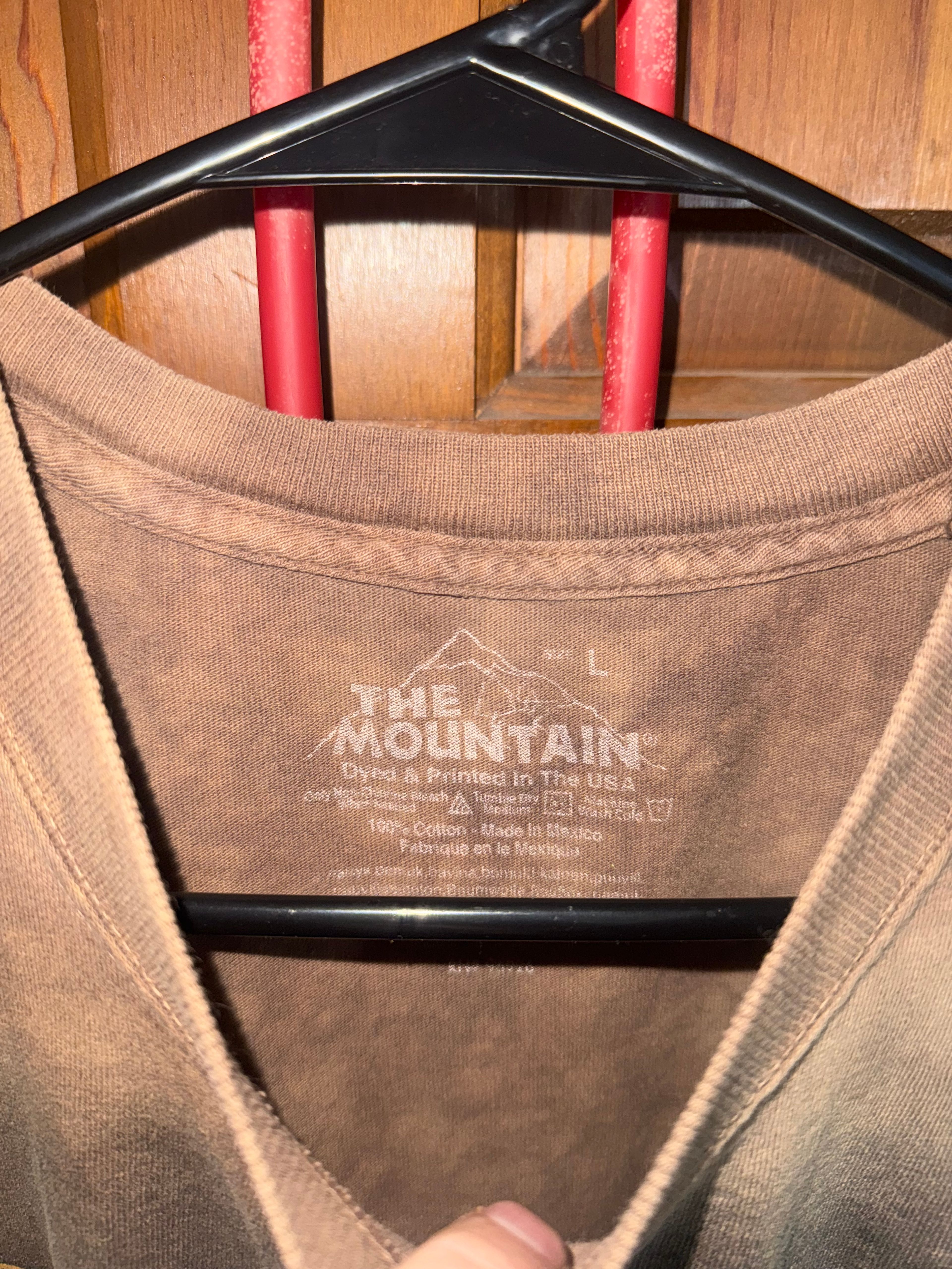 The Mountain Answer Is Beer Brown Tie-Dye T-Shirt - Image 3