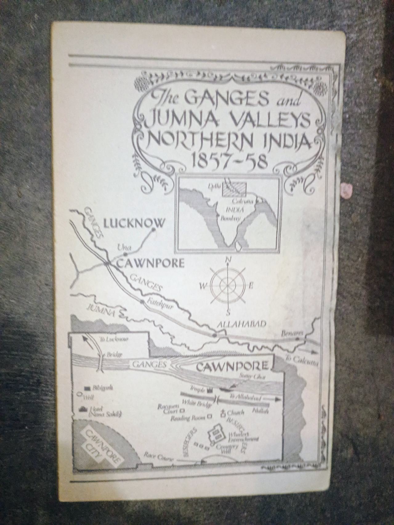 The Ganges and Jumna Valleys Northern India 1857-58 Map