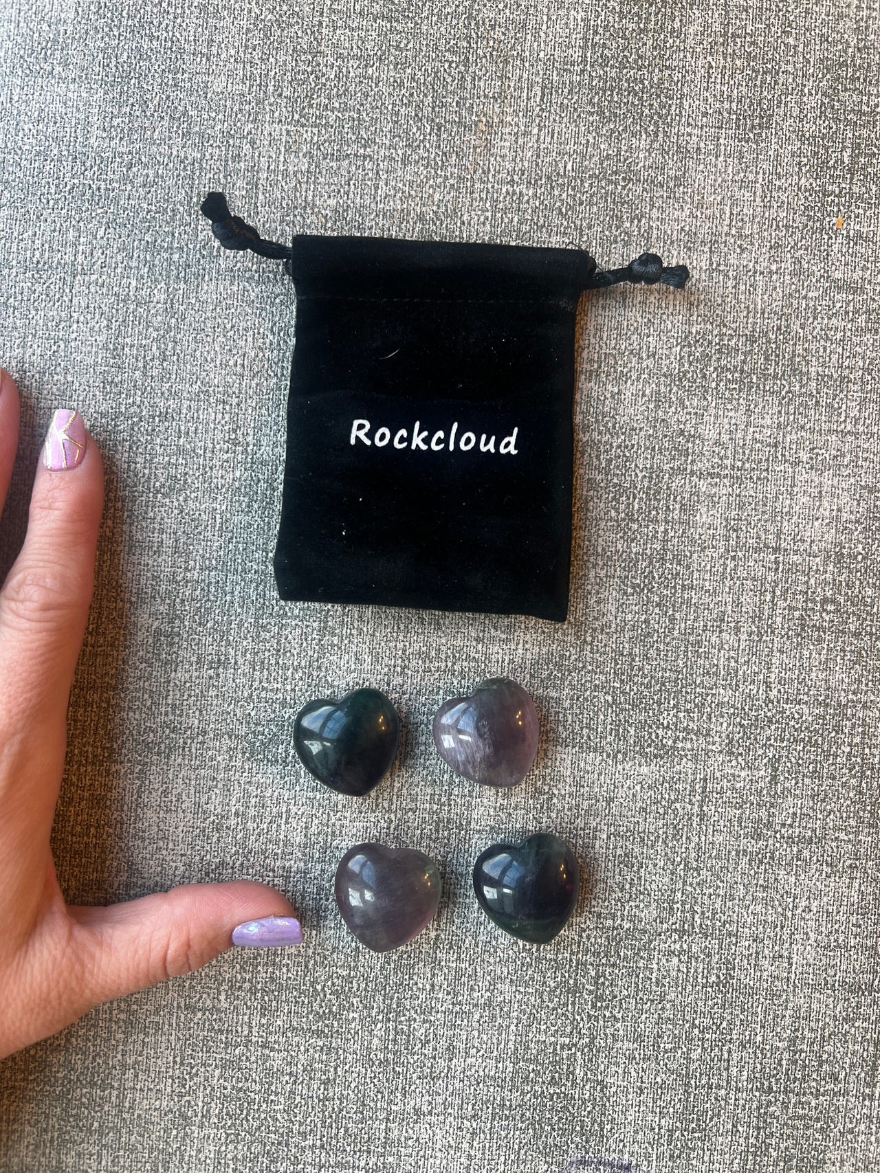 Rockcloud Fluorite Heart Stones- NEW