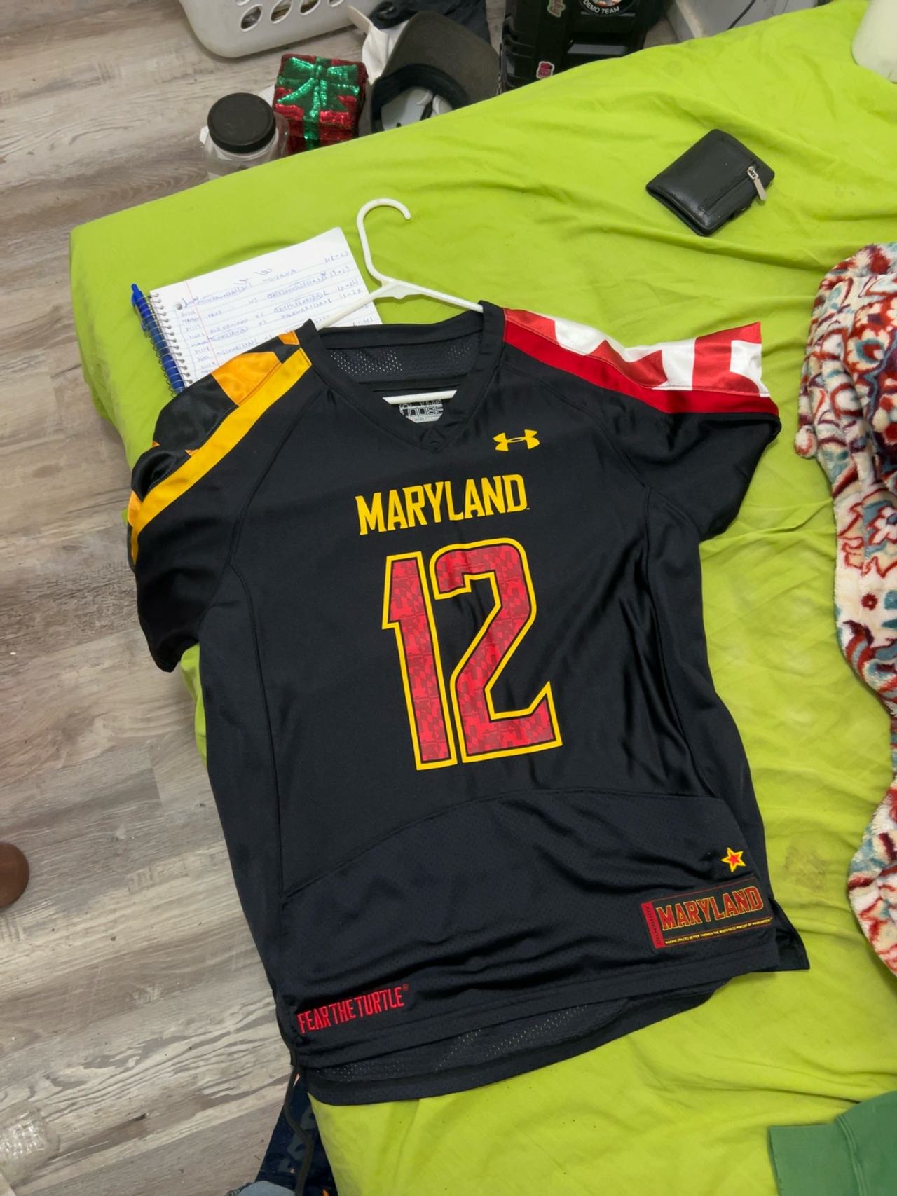 Under Armour Maryland Terrapins #72 Black Football Jersey