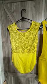 Large Weissman Sequin Dance Costume bright Yellow Dance Play - Image 2