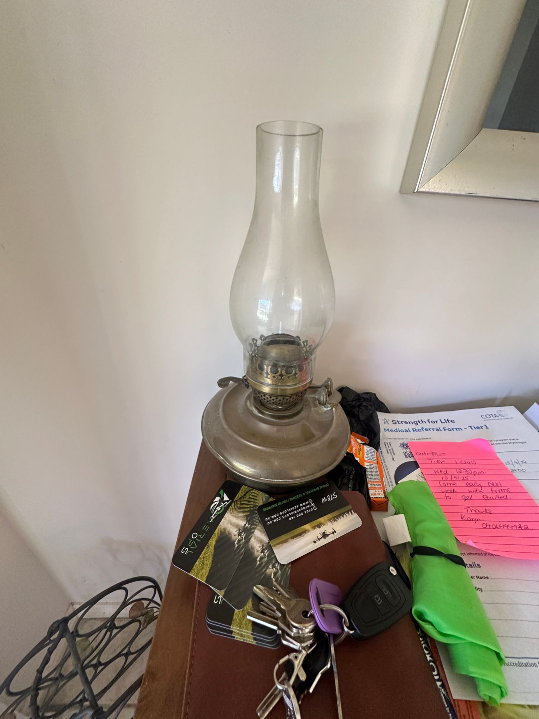 Antique Kerosene Oil Lamp