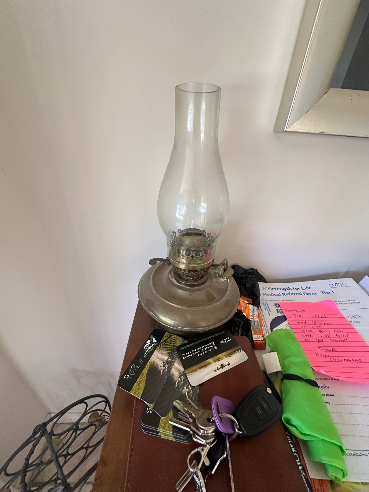 Antique Kerosene Oil Lamp