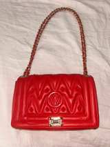 Valentino Alice Diamond Leather Shoulder Bag Red - Image 1