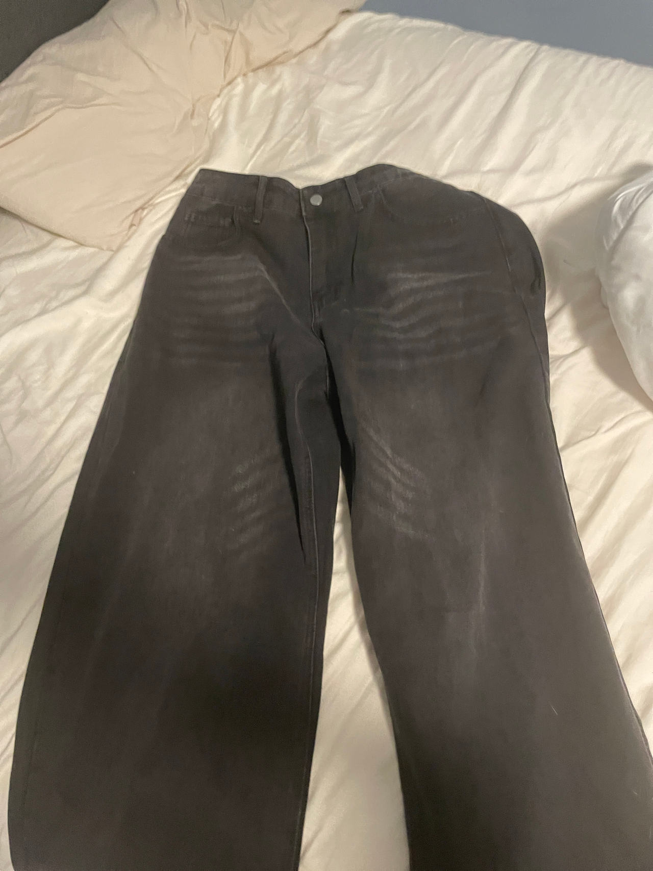 Black Straight-Leg Jeans