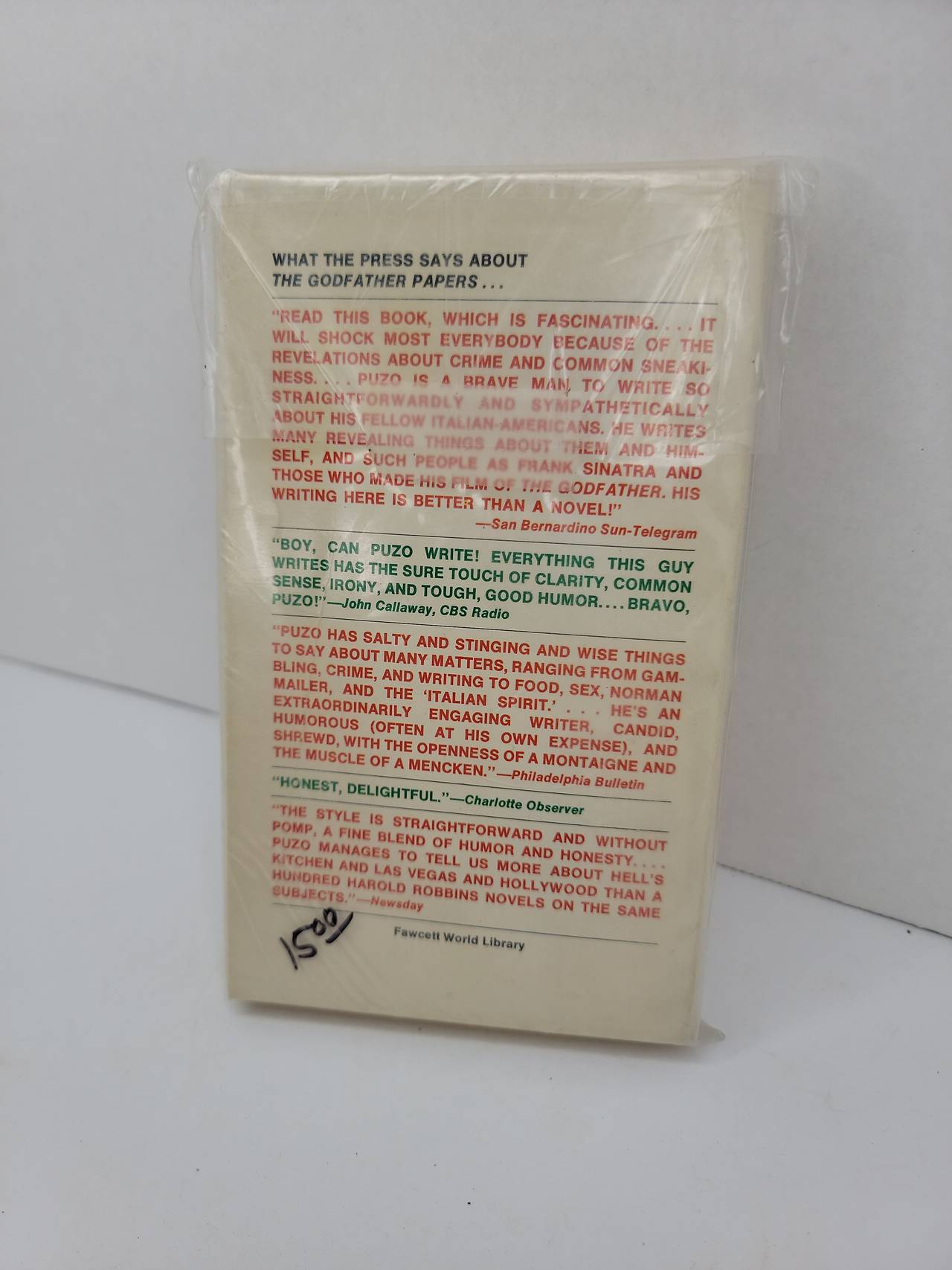 The Godfather Papers and Other Confessions by Mario Puzo