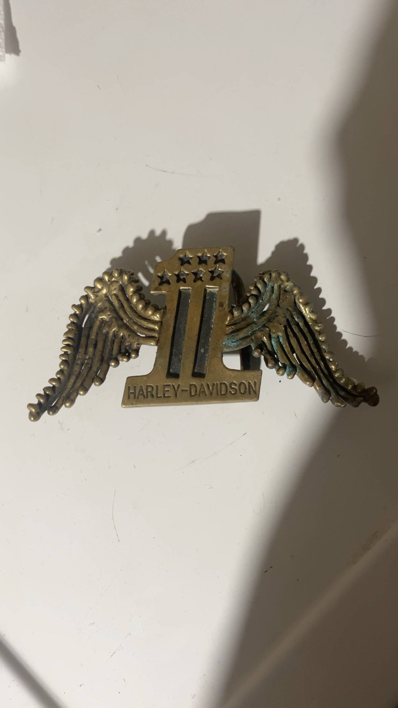 Harley-Davidson #1 Vintage Brass Belt Buckle