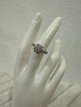 Moissanite 6.5mm Round Ring 1.0 CTW Adjustable Size - Image 1