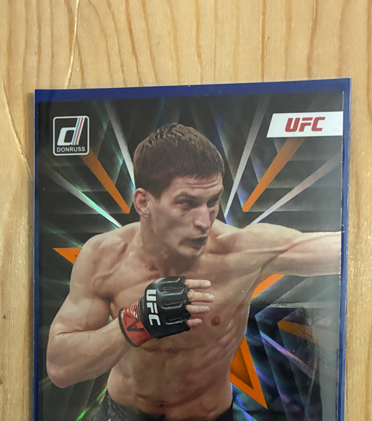 2022 Panini Donruss UFC Movsar Evloev Holo Laser Trading Card