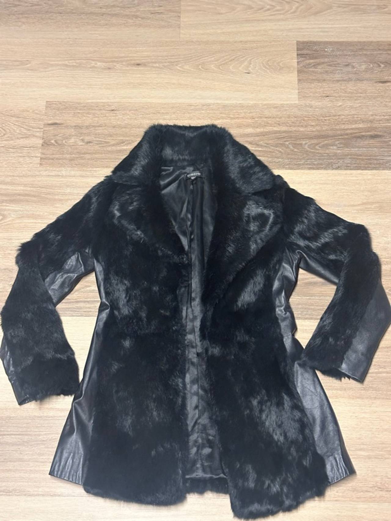 Vintage Y2K BEBE Fur Coat Size S