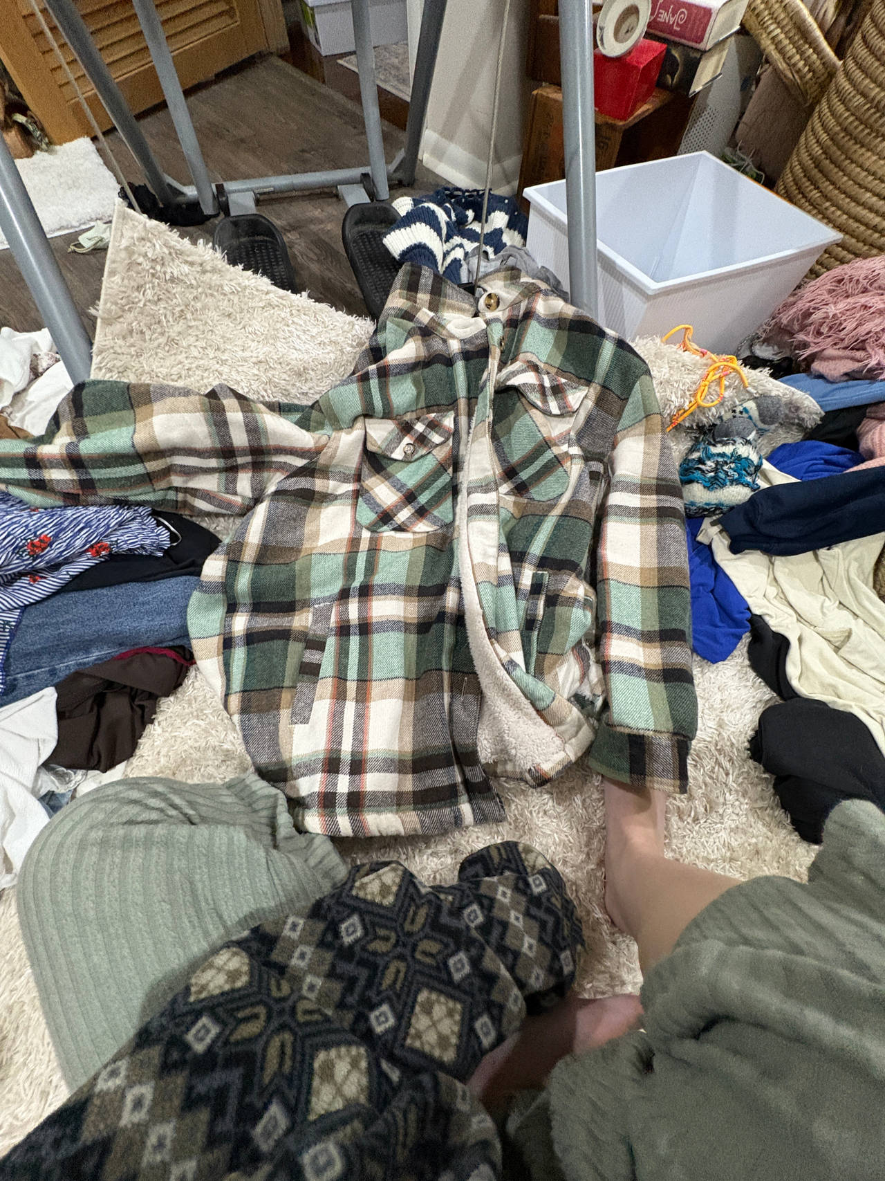 Plaid Flannel Shirt Jacket