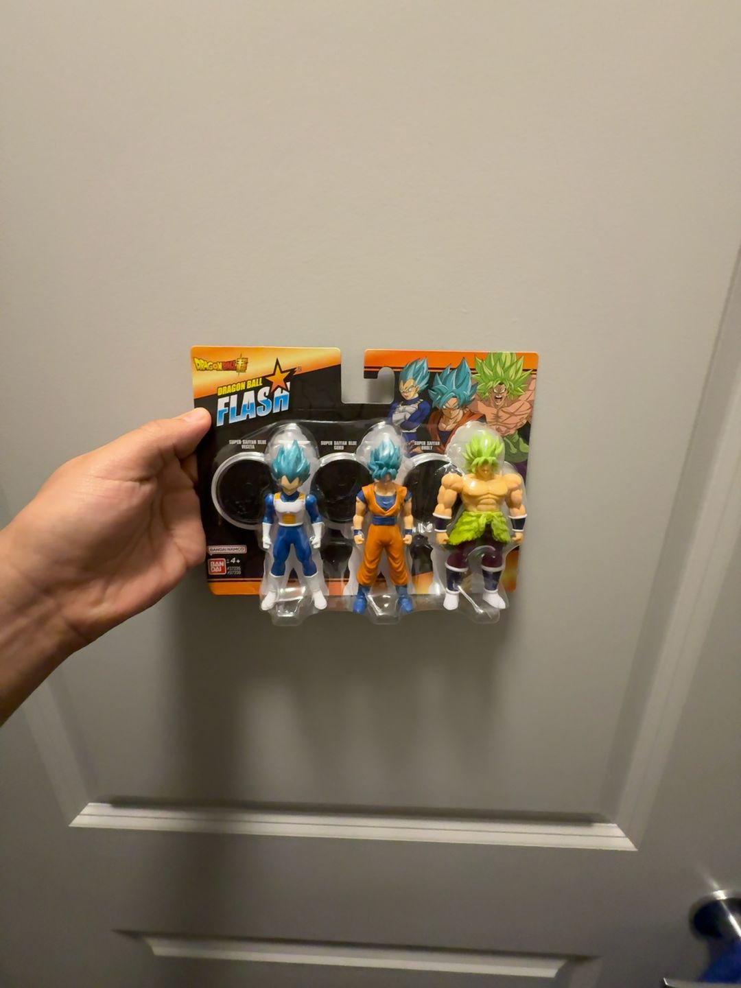 Bandai Dragon Ball Z Flash Super Saiyan 4" Figure 3-Pack (Goku, Vegeta, Broly)