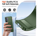 Samsung Galaxy S24 Plus Case with Camera Cover& Kickstand [3 Stand Modes] Green - Image 3