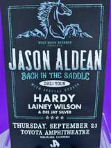 Jason Aldean Back in the Saddle 2021 Tour Poster Wheatland, CA - Image 2