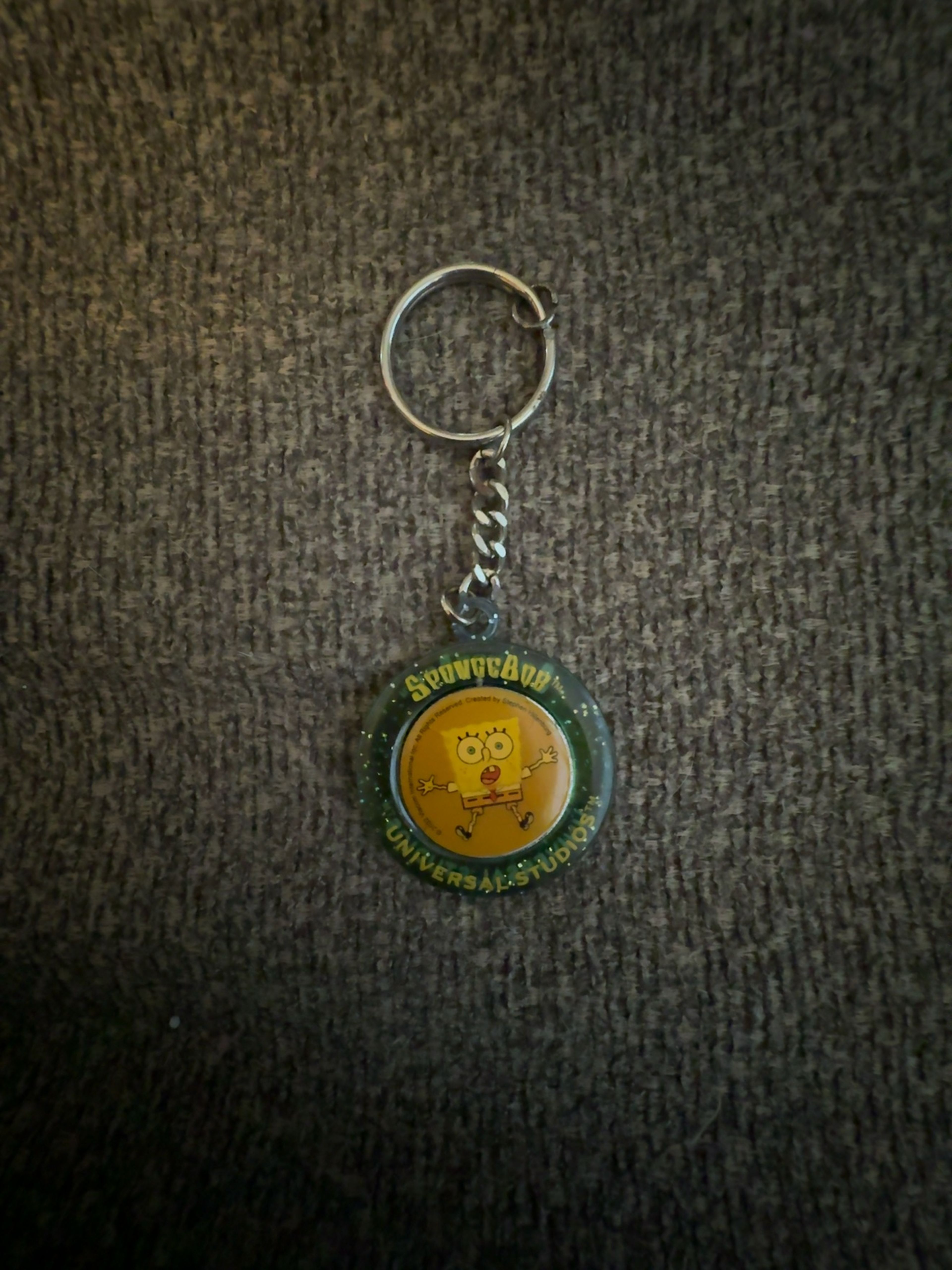 SpongeBob Squarepants Chrome Plated Metal Keychain