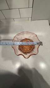 Fenton Pink Hobnail Ruffled Glass Vase - Image 2