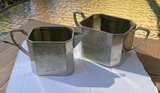 Art Deco Pewter Creamer and Sugar Set Knighthood Old English Hand Hammered - Image 2